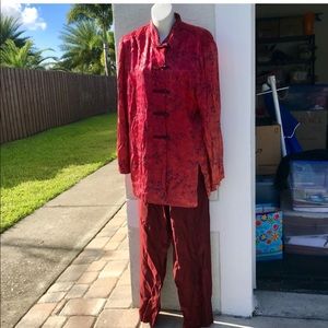 Asian 2 piece womens vintage suit